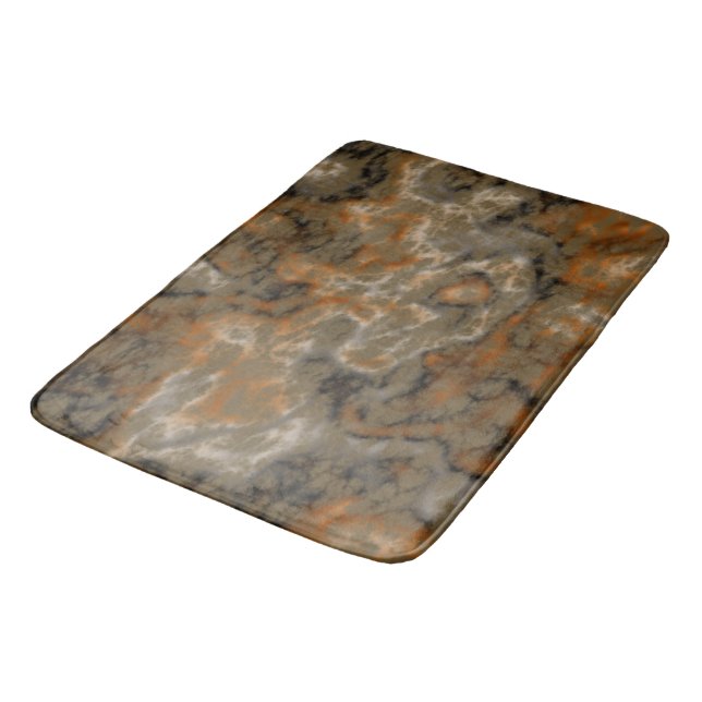 Olive Abstract Bath Mat (Angled)
