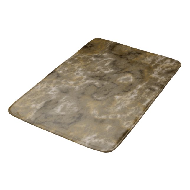 Olive Abstract Bath Mat (Angled)