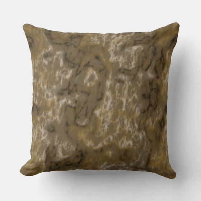 Olive Abstract Throw Pillow (Front)