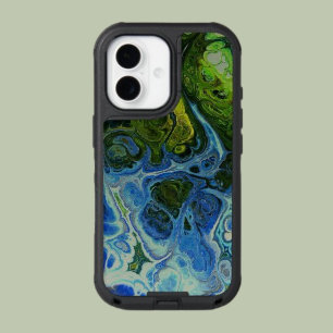 Olive and Blue Marble Swirl OtterBox Phone Case