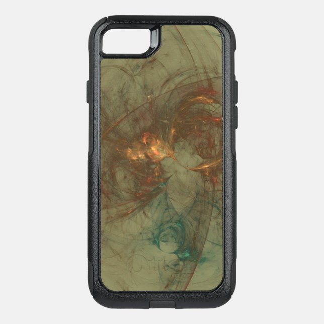 olive and gold abstract otterbox iPhone case (Back)