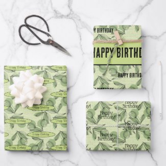 Olive and Greenery Pattern Personalized Message
