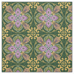 Olive and lavender Azulejos Fabric