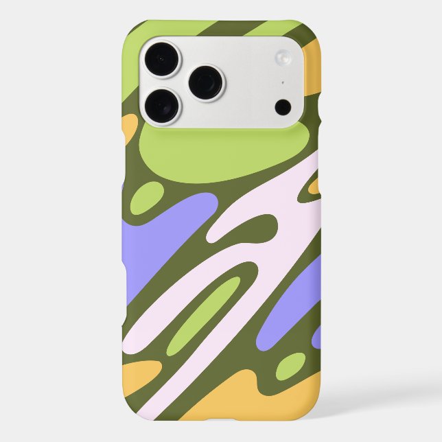 Olive and Lavender Diagonal Brushstroke Pattern Case-Mate iPhone Case (Back)