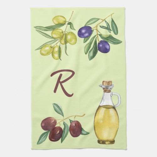  Olive And Oil    Kitchen Towel