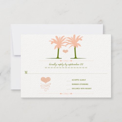 Olive and Peach Beach Typography Invite