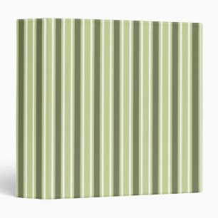 Olive and white candy stripes 3 ring binder