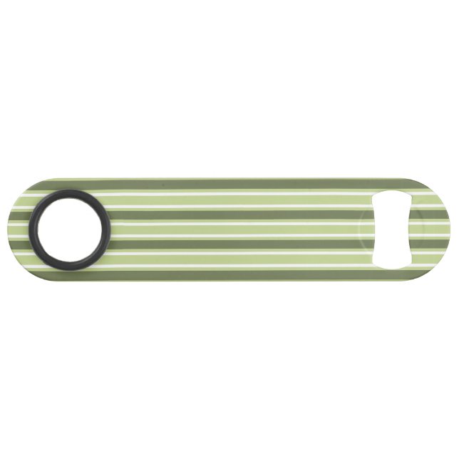 Olive and white candy stripes bar key (Front (Horizontal))