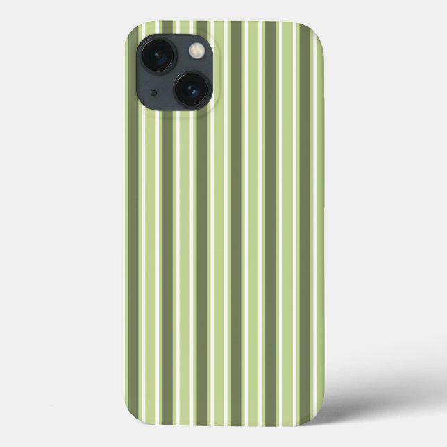 Olive and white candy stripes Case-Mate iPhone cas Case-Mate iPhone Case (Back)