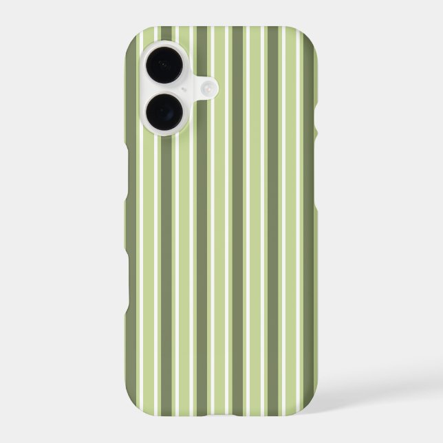 Olive and white candy stripes Case-Mate iPhone case (Back)