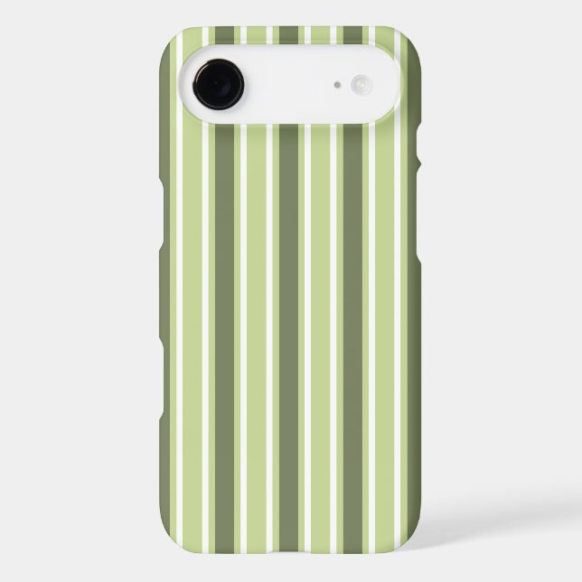 Olive and white candy stripes Case-Mate iPhone case (Back)