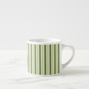 Olive and white candy stripes espresso cup
