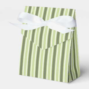 Olive and white candy stripes favor boxes