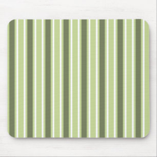 Olive and white candy stripes mouse pad