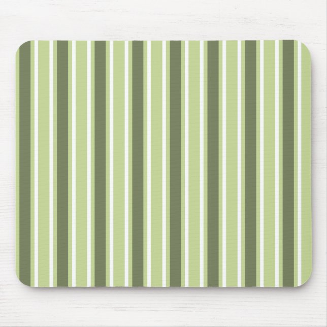 Olive and white candy stripes mouse pad (Front)