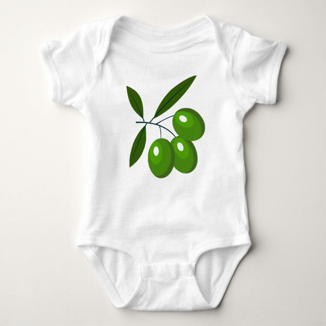 Olive Baby Bodysuit (Front)