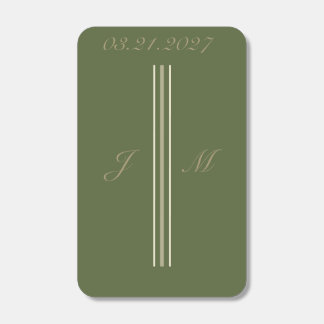 Olive & Beige Wedding Matchboxes