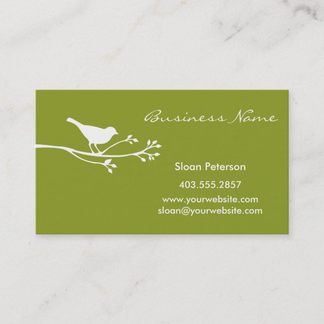 Olive Bird Business Card (Front)