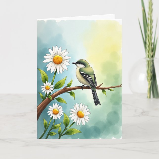 Olive Bird Floral Mothers Day Card (Front)