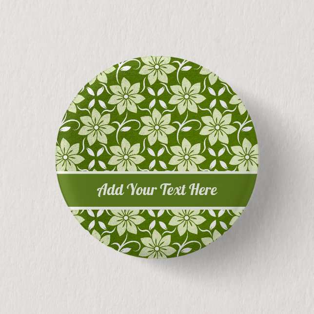 Olive Blossom Repeat Button (Front)