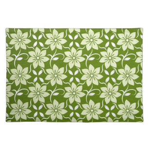 Olive Blossom Repeat Cloth Placemat