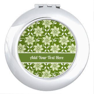 Olive Blossom Repeat Compact Mirror