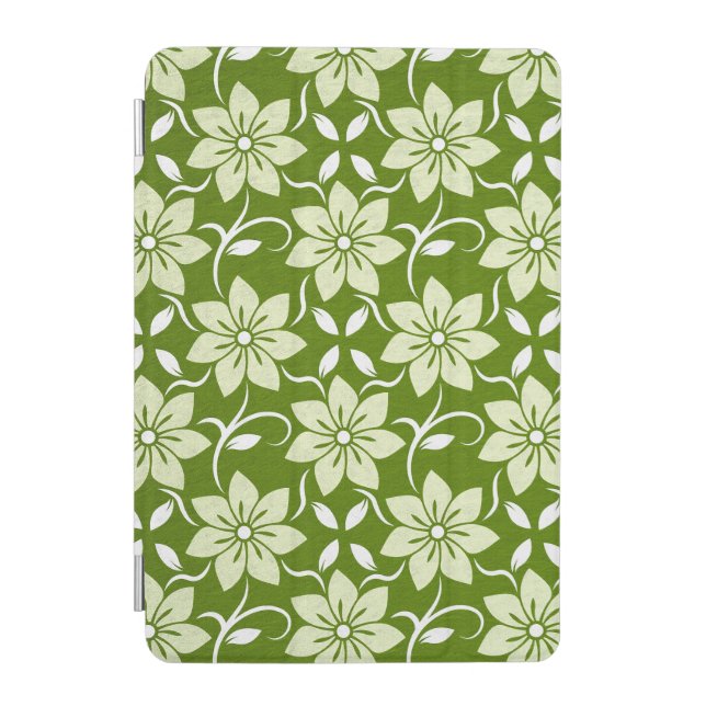 Olive Blossom Repeat iPad Mini Cover (Front)