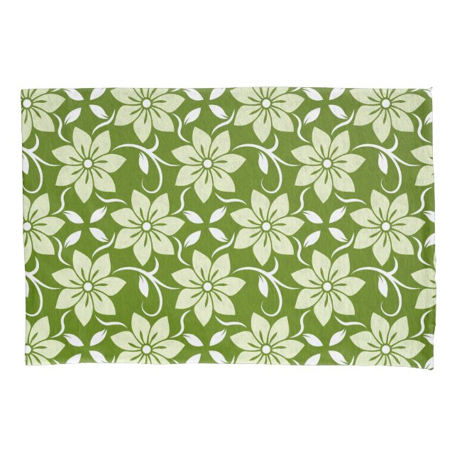 Olive Blossom Repeat Pillow Case (Front)