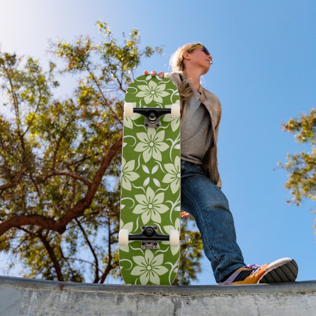 Olive Blossom Repeat Skateboard (Outdoor 1)