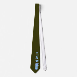 olive & blue tie