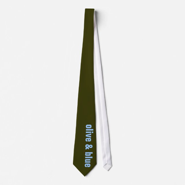 olive & blue tie (Front)