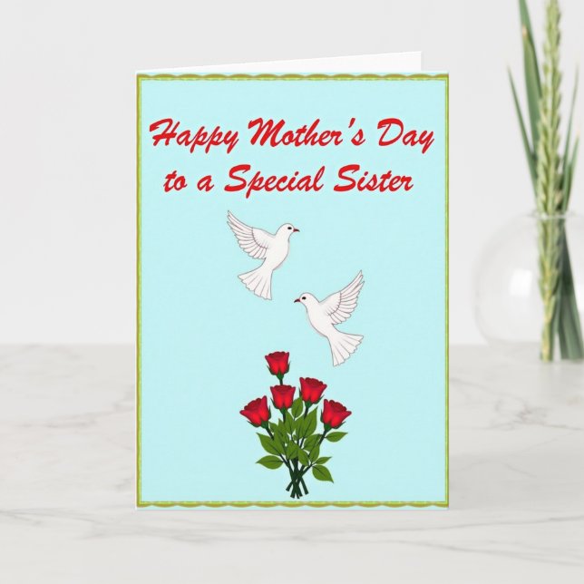 Olive Border Mothers Day Card (Front)