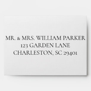 Olive Botanical Guest Address Wedding Envelope