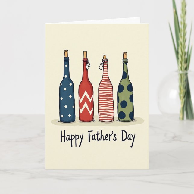 Olive Bottle Fathers Day Card (Front)