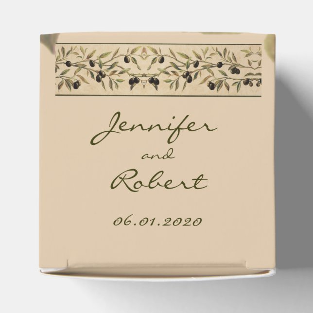 Olive Branch: A Tuscan Touch Favor Box (Top)