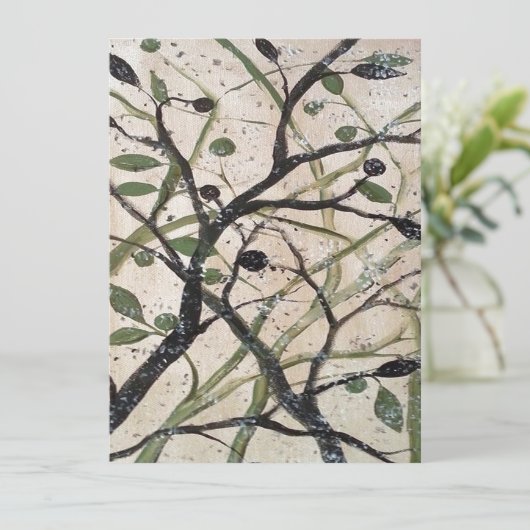 Olive Branch Abstract Art (Standing Front)