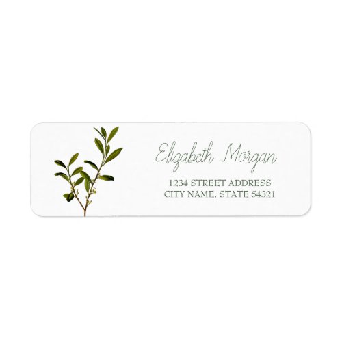 Olive Branch  Address Label