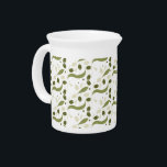 Olive Branch and Leaves Beverage Pitcher<br><div class="desc">Designed by Dream Big Digital Design</div>