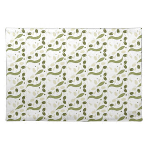 Olive Branch and Leaves Cloth Placemat