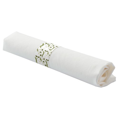 Olive Branch and Leaves Seamless Pattern      Napkin Bands