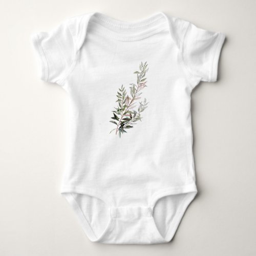 Olive branch baby bodysuit