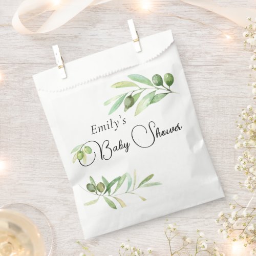 Olive branch Baby Shower  Favor Bag