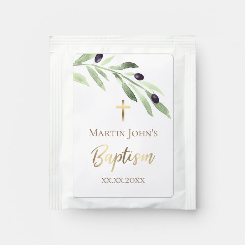 olive branch Baptism  Tea Bag Drink Mix