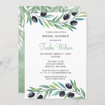 Olive Branch Botanical Bridal Shower Invitation