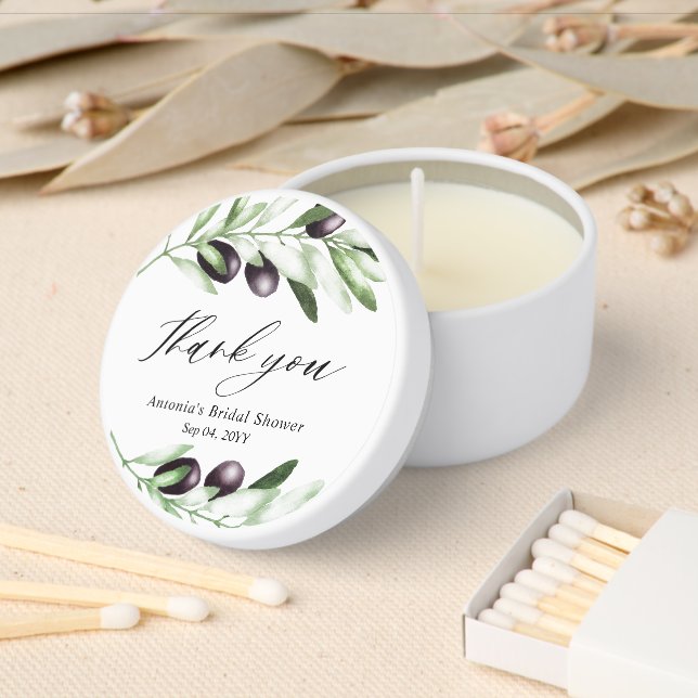 Olive Branch Bridal Shower  Mini Candle Favors (Insitu)