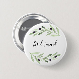 olive branch bridesmaid button