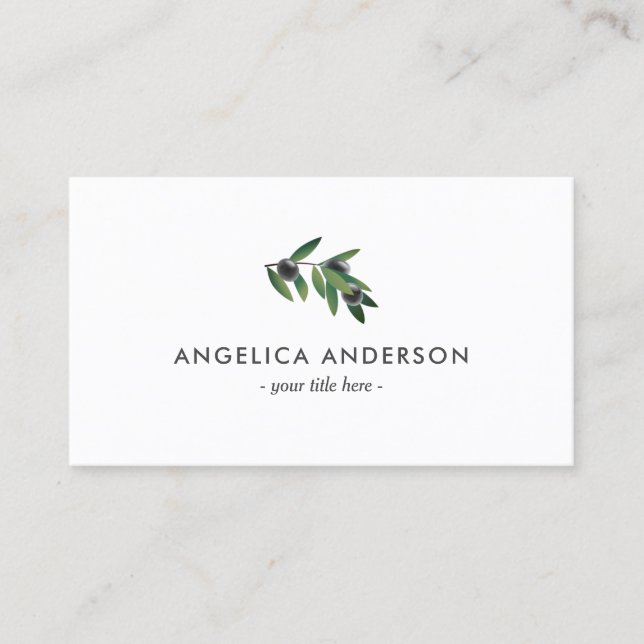 Olive Branch Business Card (Front)