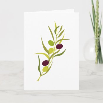 Olive Branch Card by EmbroideryPatterns at Zazzle