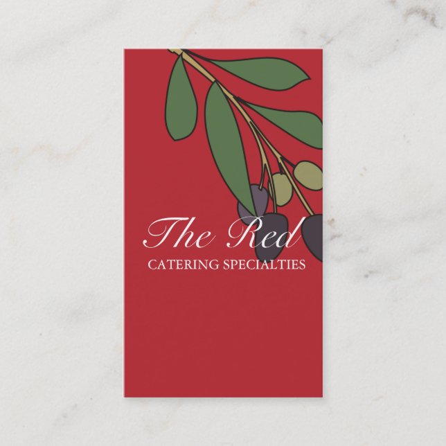 olive branch chef catering business card, The R... Card (Front)