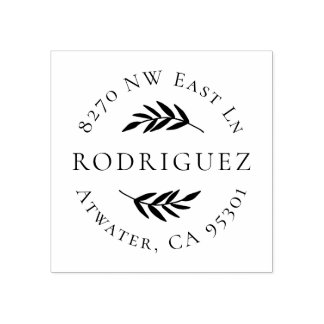 Olive Branch Circle Address Stamp